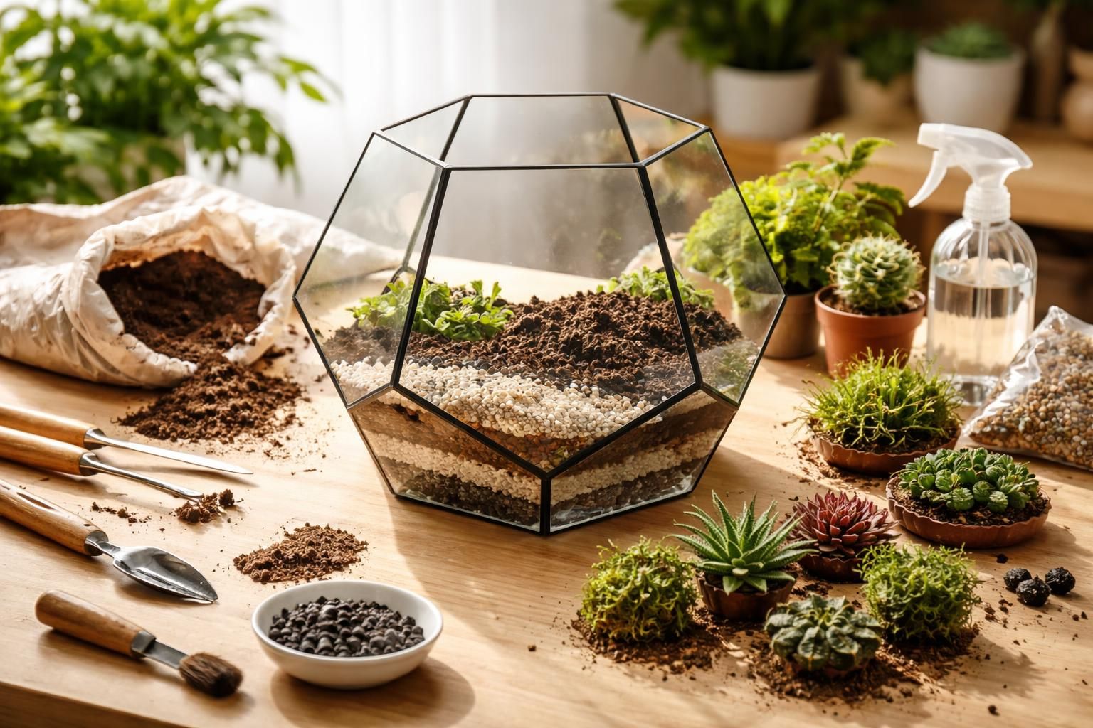 apprenez à créer un terrarium en verre élégant et facile à fabriquer, idéal pour mettre en valeur vos plantes vertes et embellir votre intérieur.