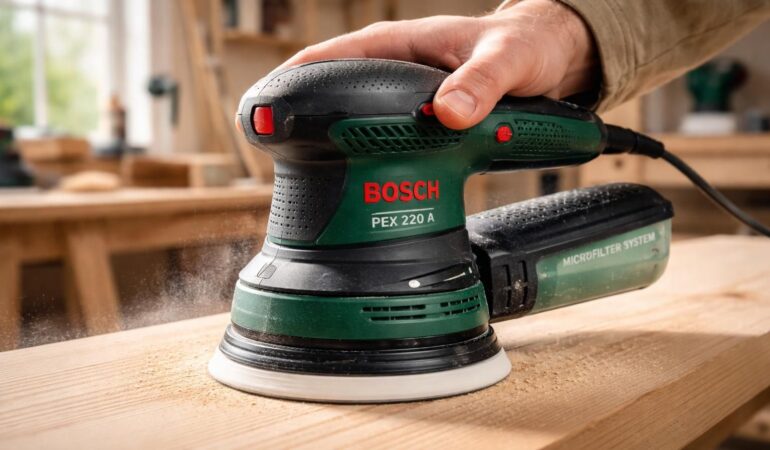découvrez notre test complet de la bosch pex 220 a, une ponceuse excentrique compacte et performante idéale pour des finitions précises et un ponçage efficace sur tous vos projets.